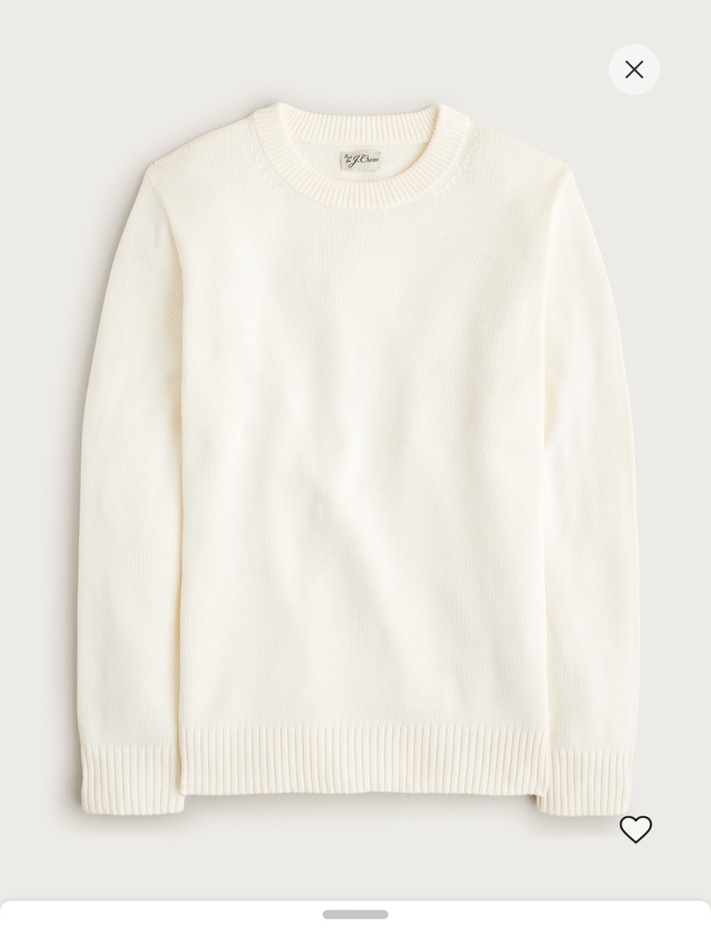 J. Crew Men’s Crewneck Sweater - Cream